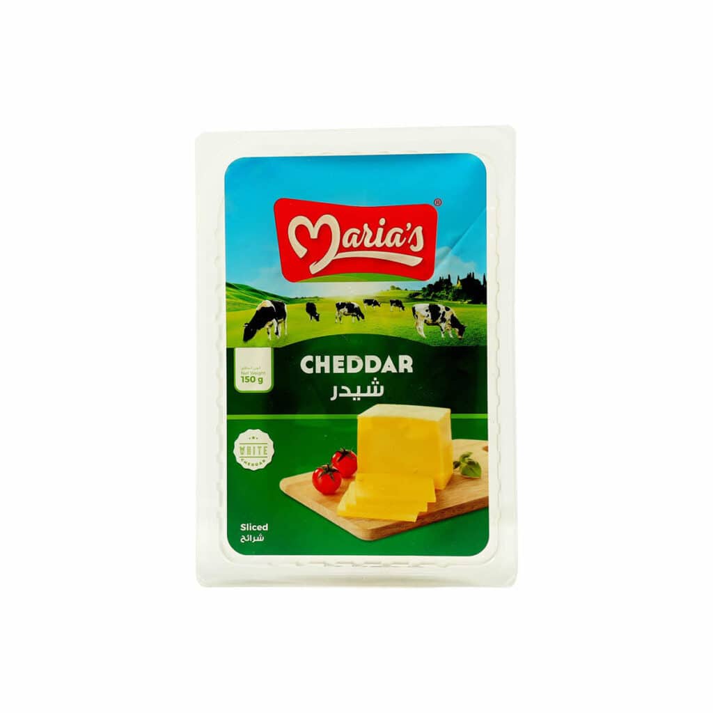 Maria's Cheddar White Slice 150g